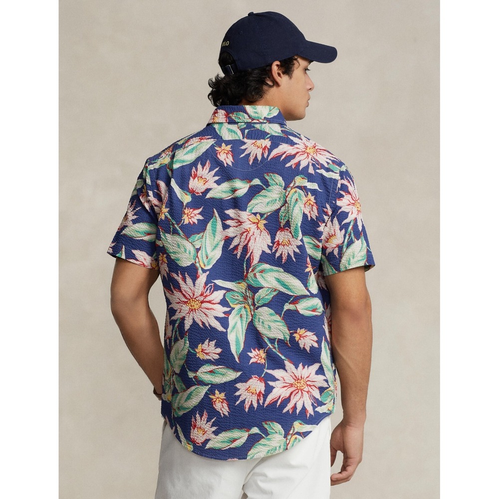 Polo Ralph Lauren Men's Shirt Sz 2XL Classic Fit FLoral Seersucker Shirt Multi - Picture 3 of 12
